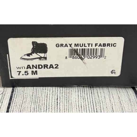 NINE WEST Gray Faux Suede Fur Trim Hiking  Boots by Nine West SZ 7.5 - Picture 12 of 15